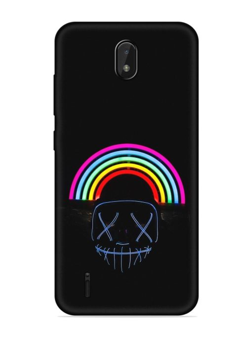 Mask Rainbow Embossed Soft Silicone Case for Nokia C01 Plus Zapvi