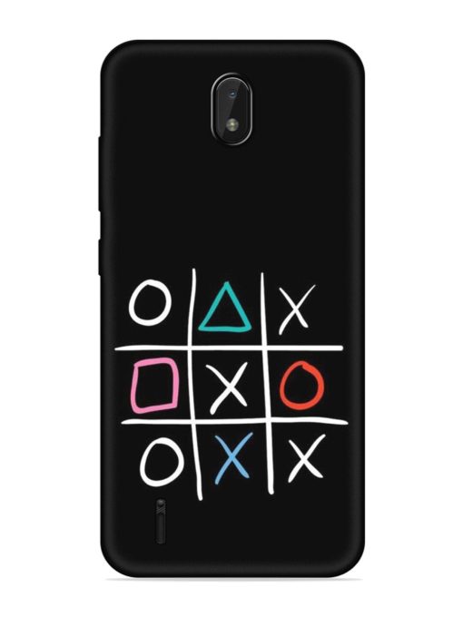 Super Neon Tic-Tac-Toe Embossed Soft Silicone Case for Nokia C01 Plus Zapvi