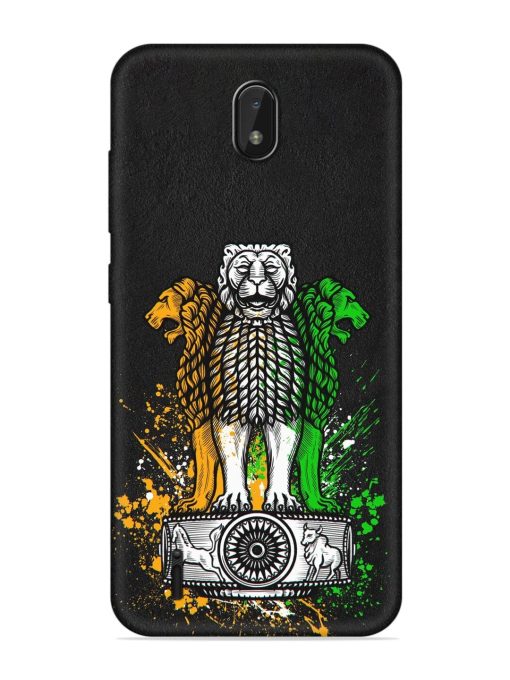 Pillars Of Ashoka Embossed Soft Silicone Case for Nokia C01 Plus Zapvi