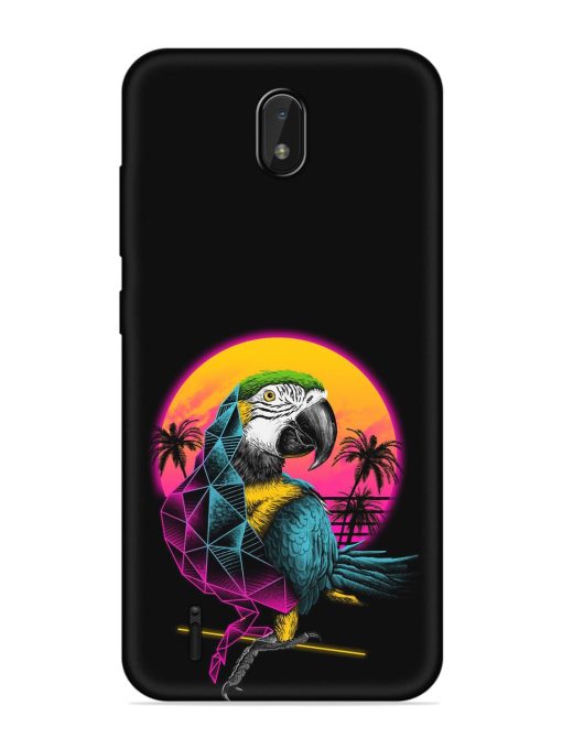 Rad Parrot Embossed Soft Silicone Case for Nokia C01 Plus