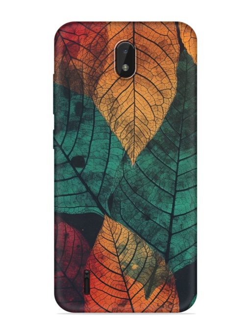 Leaves Artwork Embossed Soft Silicone Case for Nokia C01 Plus Zapvi