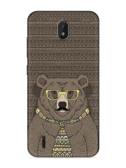 Grizzly Bear Embossed Soft Silicone Case for Nokia C01 Plus Zapvi