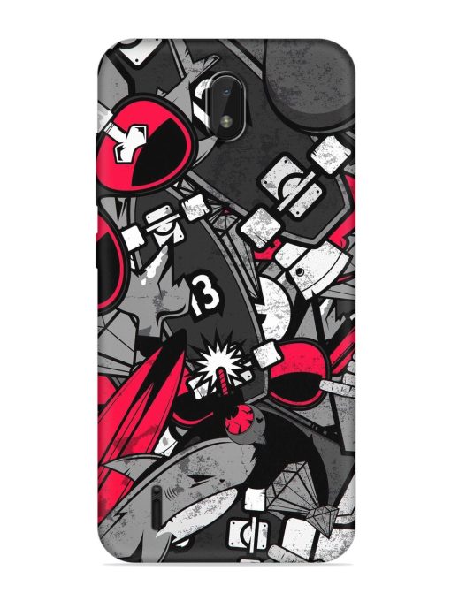 Fictional Doodle Embossed Soft Silicone Case for Nokia C01 Plus Zapvi