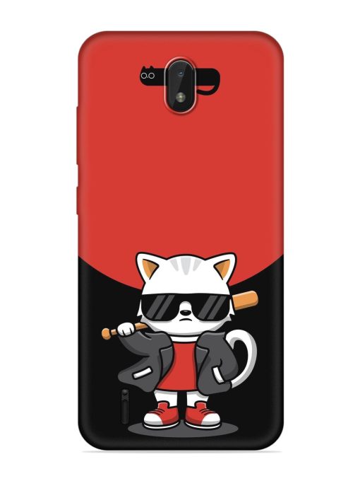 Cool Little Bear Cartoon Embossed Soft Silicone Case for Nokia C01 Plus Zapvi