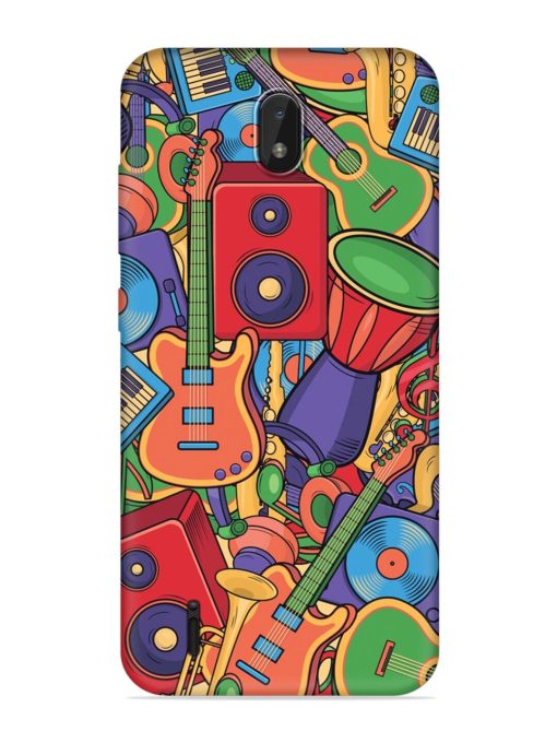 Colorful Music Art Embossed Soft Silicone Case for Nokia C01 Plus Zapvi