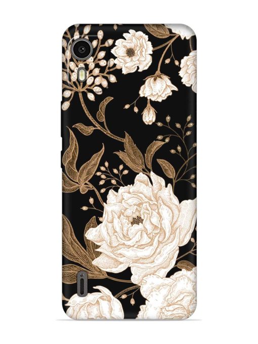 Peonies Roses Floral Embossed Soft Silicone Case for Nokia C12 Zapvi