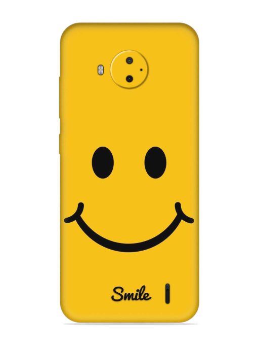 Yellow Smiley Embossed Soft Silicone Case for Nokia C20 Plus Zapvi