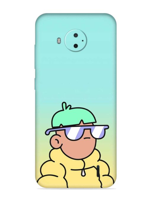 Doodles Cool Character Embossed Soft Silicone Case for Nokia C20 Plus