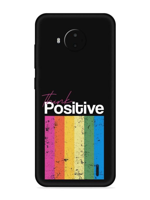 Think Positive Typography Embossed Soft Silicone Case for Nokia C20 Plus Zapvi