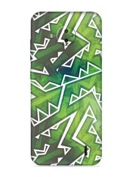 Green Graffiti Seamless Embossed Soft Silicone Case for Nokia C20 Plus Zapvi