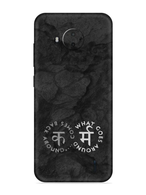 Karma Hindi Word Embossed Soft Silicone Case for Nokia C20 Plus Zapvi