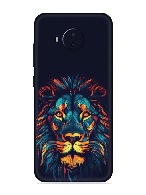 Colorful Lion Embossed Soft Silicone Case for Nokia C20 Plus