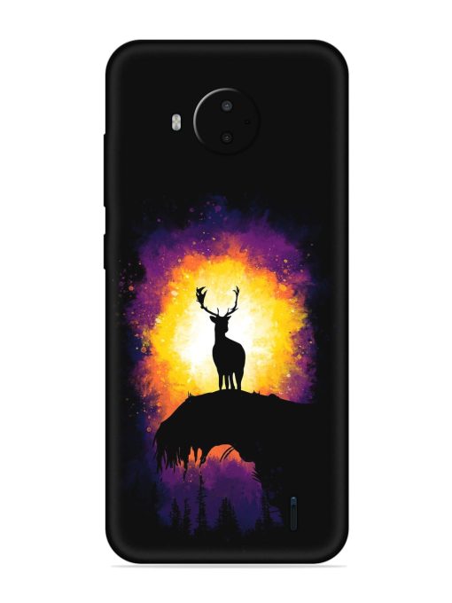 Elk Animal Art Embossed Soft Silicone Case for Nokia C20 Plus Zapvi