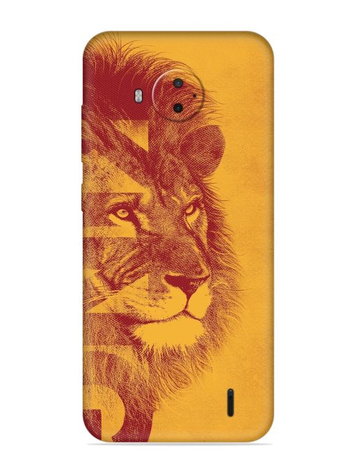 Gold Lion Crown Art Embossed Soft Silicone Case for Nokia C20 Plus Zapvi