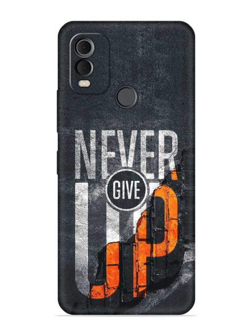 Never Give Up Embossed Soft Silicone Case for Nokia C22 Zapvi