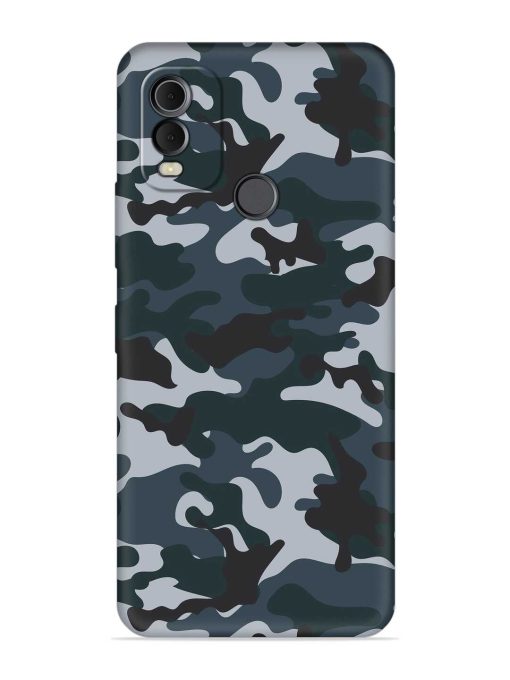 Dark Blue Army Military Art Embossed Soft Silicone Case for Nokia C22 Zapvi