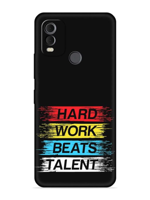 Hard Work Beats Embossed Soft Silicone Case for Nokia C22 Zapvi