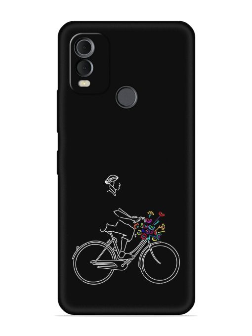 Minimalist Cycle Art Embossed Soft Silicone Case for Nokia C22 Zapvi