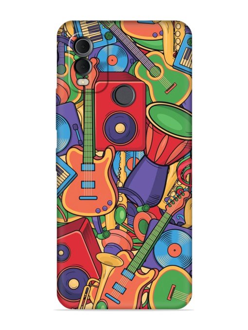 Colorful Music Art Embossed Soft Silicone Case for Nokia C22