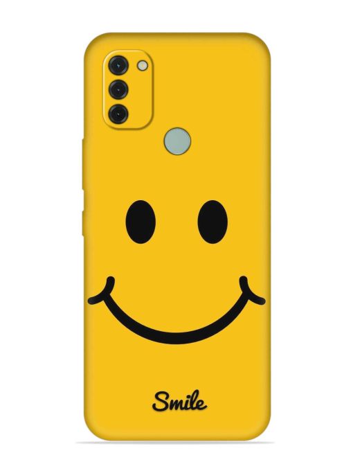 Yellow Smiley Embossed Soft Silicone Case for Nokia C31 Zapvi