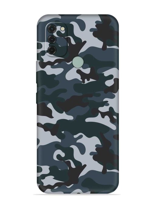 Dark Blue Army Military Art Embossed Soft Silicone Case for Nokia C31 Zapvi