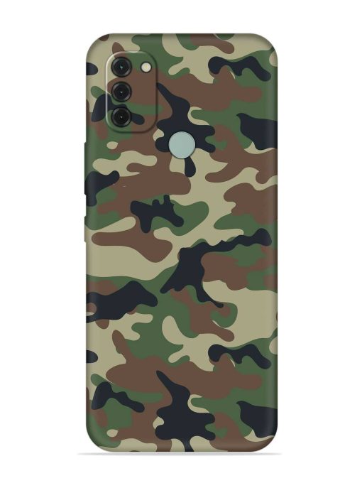 Army Military Camouflage Dark Green Embossed Soft Silicone Case for Nokia C31 Zapvi