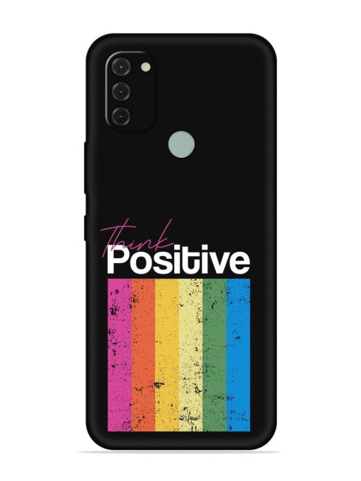 Think Positive Typography Embossed Soft Silicone Case for Nokia C31 Zapvi