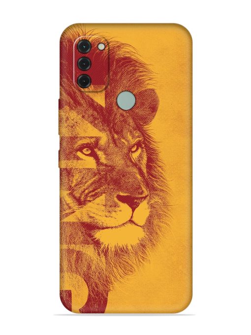 Gold Lion Crown Art Embossed Soft Silicone Case for Nokia C31