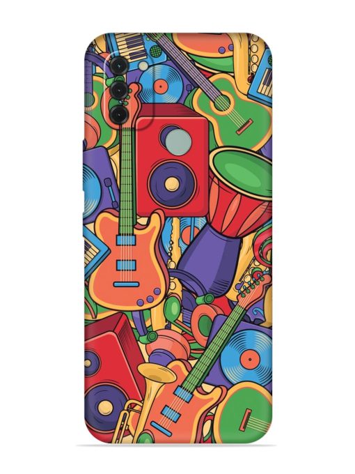 Colorful Music Art Embossed Soft Silicone Case for Nokia C31 Zapvi