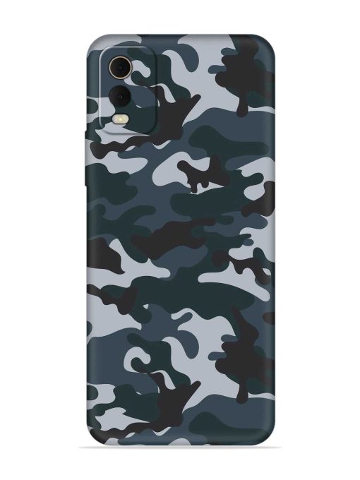 Dark Blue Army Military Art Embossed Soft Silicone Case for Nokia C32 Zapvi