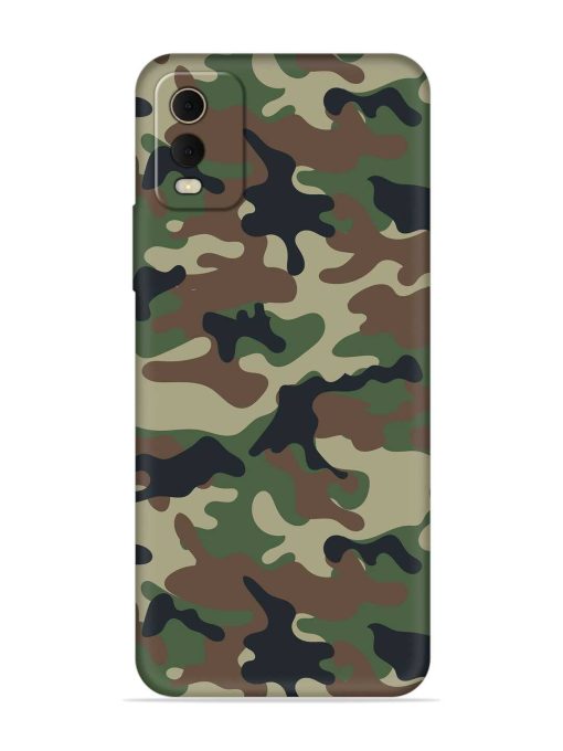 Army Military Camouflage Dark Green Embossed Soft Silicone Case for Nokia C32 Zapvi