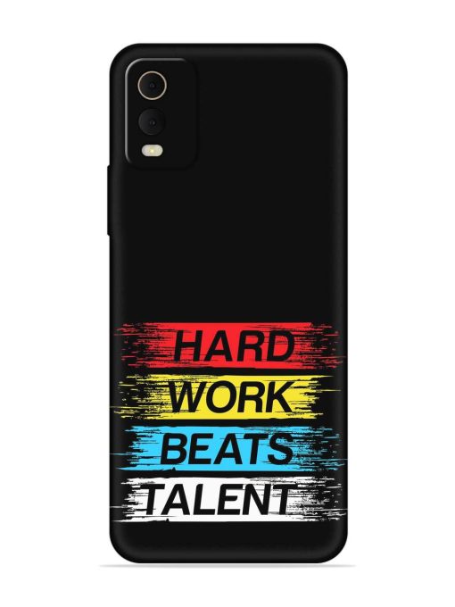 Hard Work Beats Embossed Soft Silicone Case for Nokia C32 Zapvi