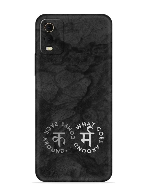 Karma Hindi Word Embossed Soft Silicone Case for Nokia C32 Zapvi