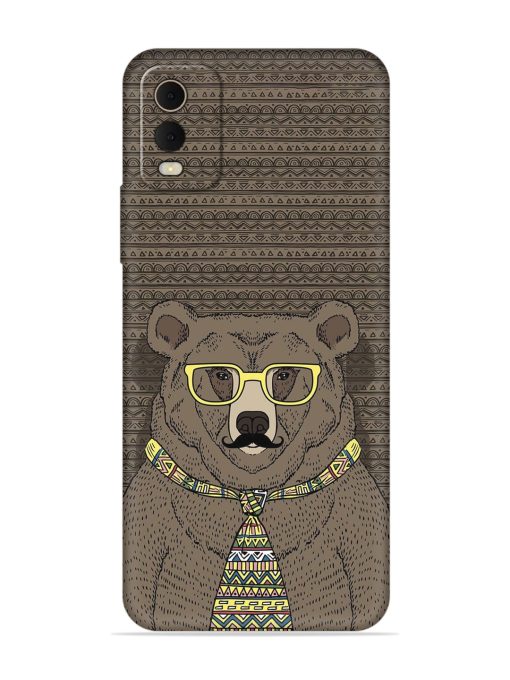 Grizzly Bear Embossed Soft Silicone Case for Nokia C32 Zapvi