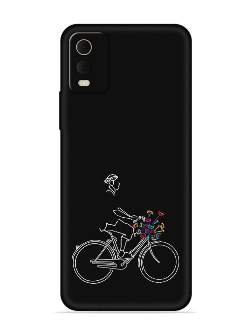 Minimalist Cycle Art Embossed Soft Silicone Case for Nokia C32 Zapvi