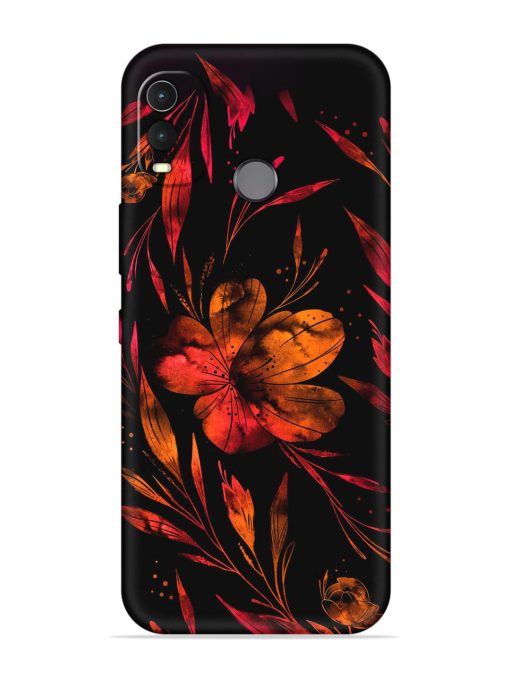 Red Flower Painting Embossed Soft Silicone Case for Nokia G11 Plus Zapvi