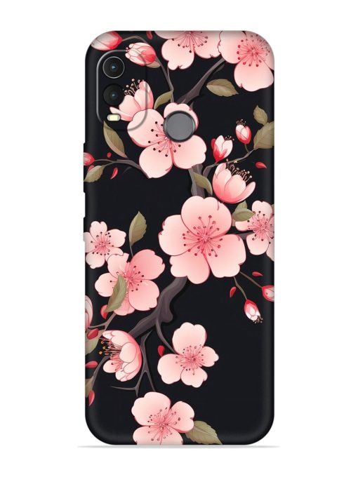 Cherry Blossom Embossed Soft Silicone Case for Nokia G11 Plus