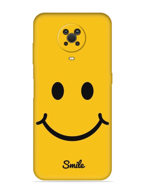 Yellow Smiley Embossed Soft Silicone Case for Nokia G20 Zapvi