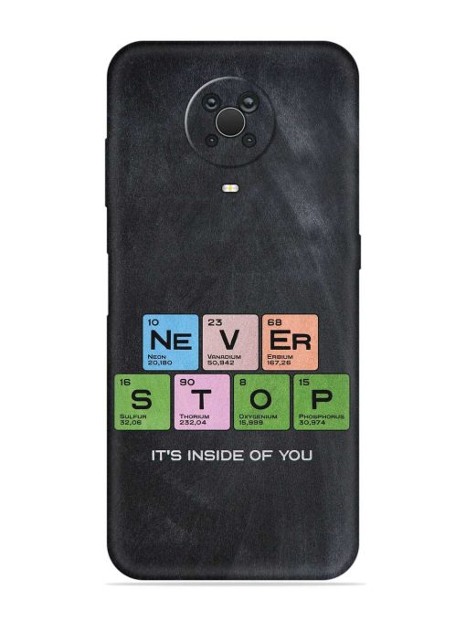 Never Stop It'S Inside Of You Embossed Soft Silicone Case for Nokia G20 Zapvi