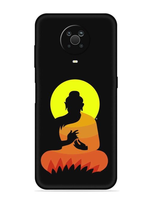 Buddha Art Black Embossed Soft Silicone Case for Nokia G20 Zapvi