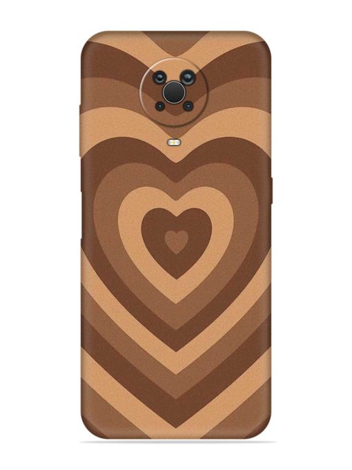 Brown Heart Embossed Soft Silicone Case for Nokia G20 Zapvi