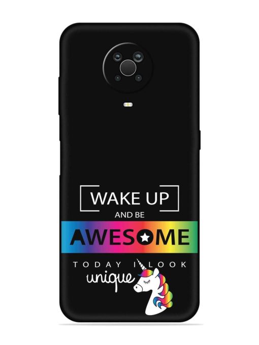 Inspirational Quote Unicorn Embossed Soft Silicone Case for Nokia G20 Zapvi