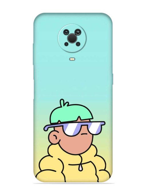 Doodles Cool Character Embossed Soft Silicone Case for Nokia G20