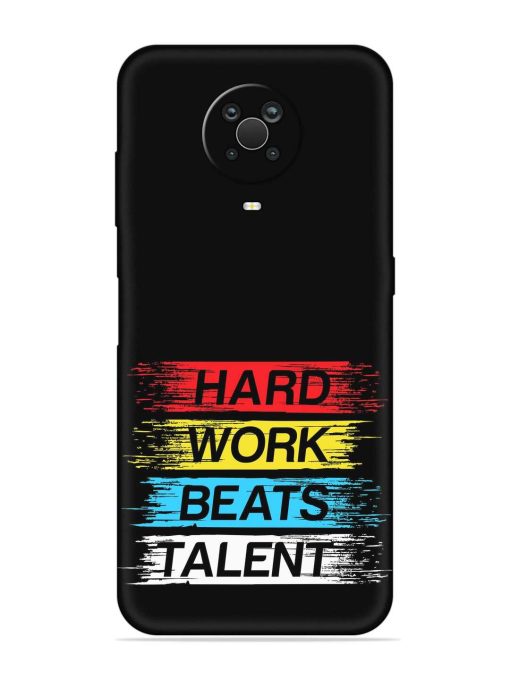 Hard Work Beats Embossed Soft Silicone Case for Nokia G20 Zapvi