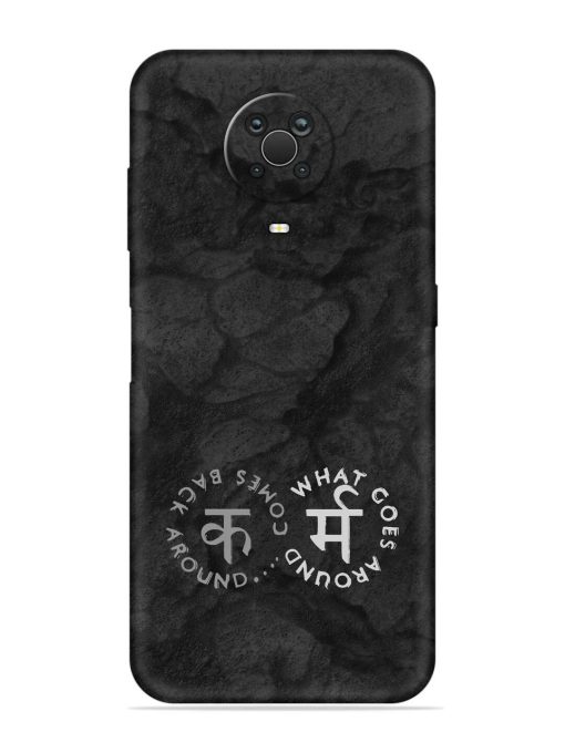 Karma Hindi Word Embossed Soft Silicone Case for Nokia G20 Zapvi