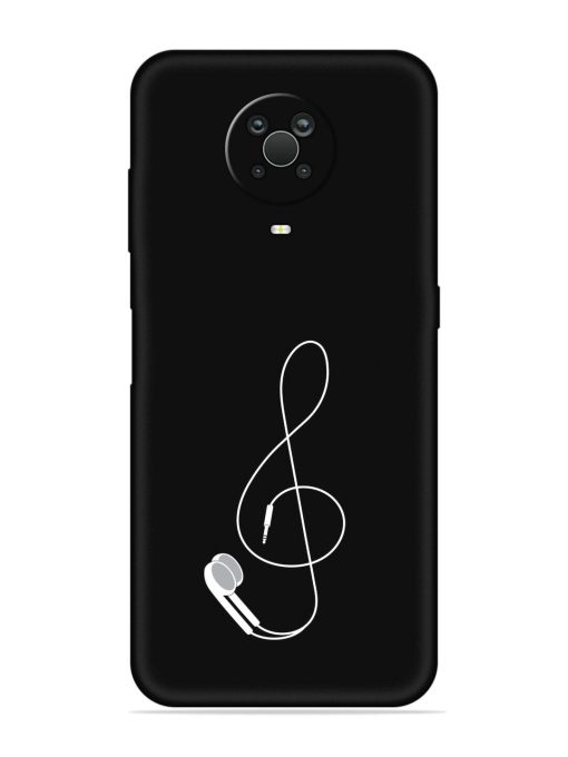 Music Earphone Vector Embossed Soft Silicone Case for Nokia G20 Zapvi