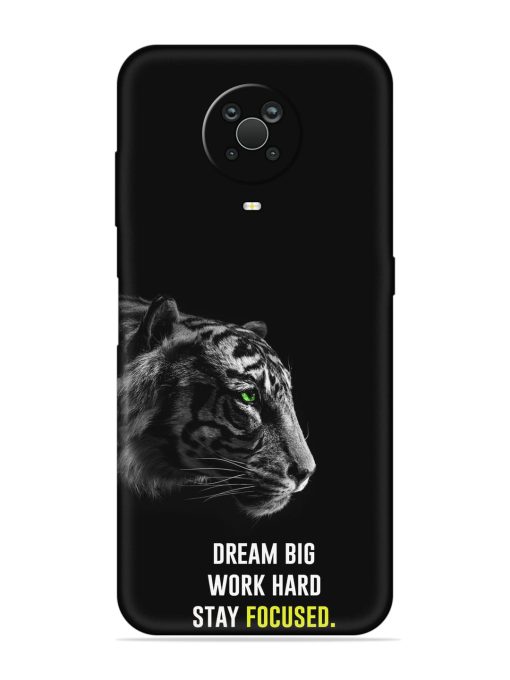 Dream Big Work Hard Embossed Soft Silicone Case for Nokia G20