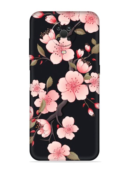 Cherry Blossom Embossed Soft Silicone Case for Nokia G20