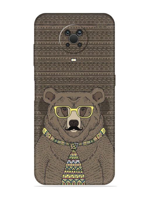 Grizzly Bear Embossed Soft Silicone Case for Nokia G20 Zapvi