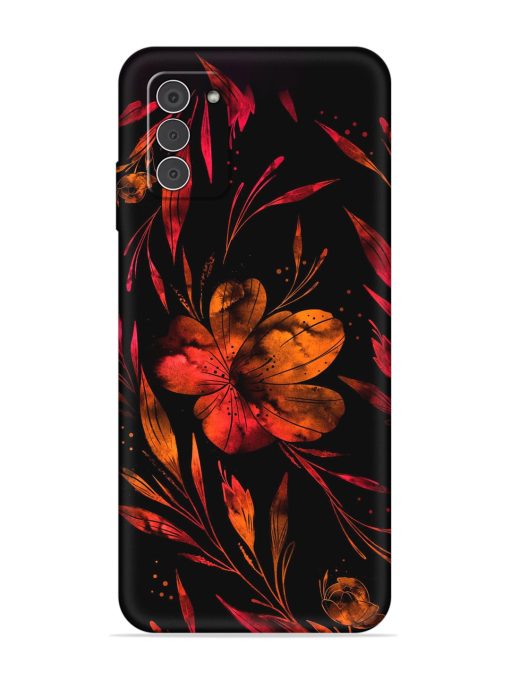 Red Flower Painting Embossed Soft Silicone Case for Nokia G42 (5G) Zapvi